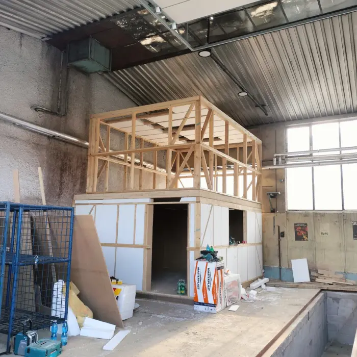 Konštrukcia 400 × 500 dvojpodlažná — realizácia RK-WOOD